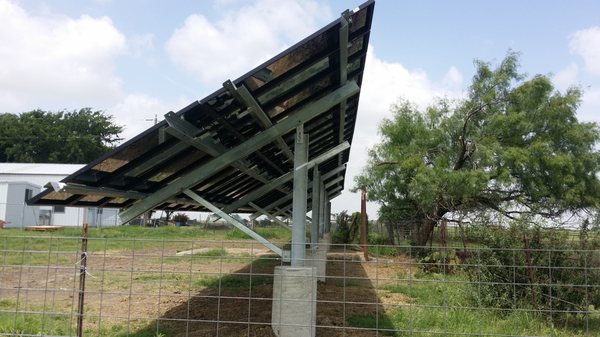 Side view of one of our installed solar arrays.