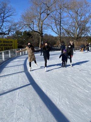 Outdoor ice rink during COVID