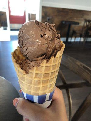 Chocolate waffle cone!