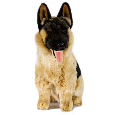 Gorgeous lifelike plush German Shepherd dog sitting