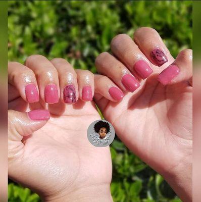 Dip powder on natural nails