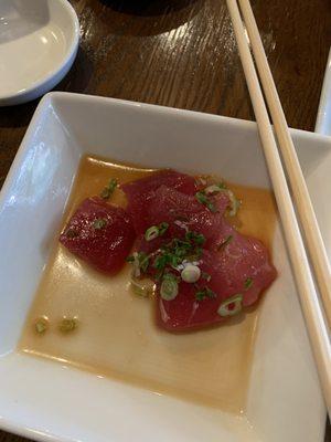 Tuna sashimi - so fresh with a light marinade