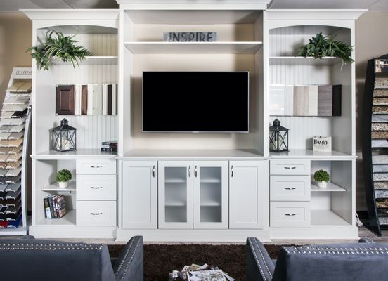 Modern Shaker Dove Entertainment Center