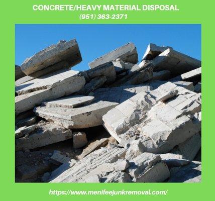 CONCRETE/HEAVY MATERIAL DISPOSAL