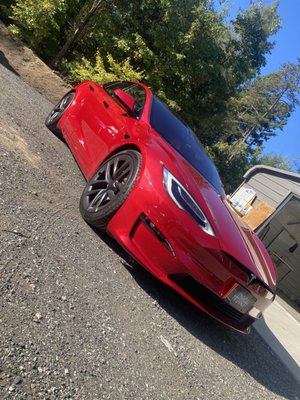 Window tint on a Tesla