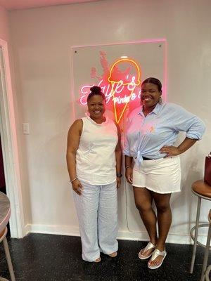 I had to get a sweet photo of Kaye's Pints & Scoops owner Kiamesha Wilson!