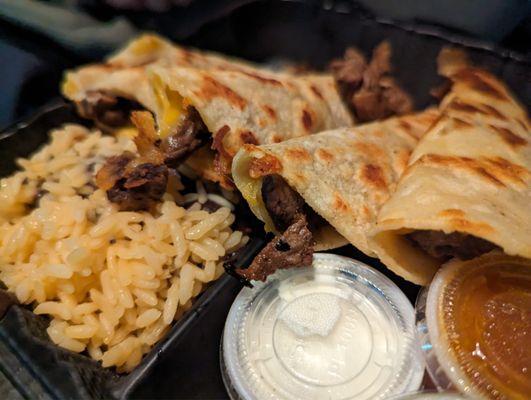 Gluten-free steak quesadillas (not on menu)