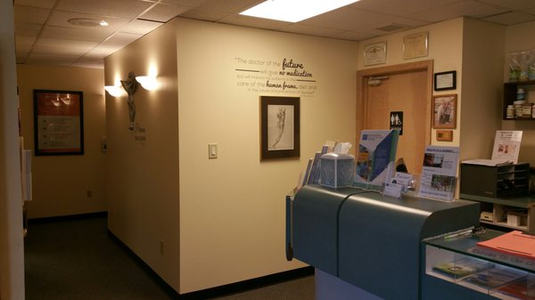 Looking back to our treatment rooms.