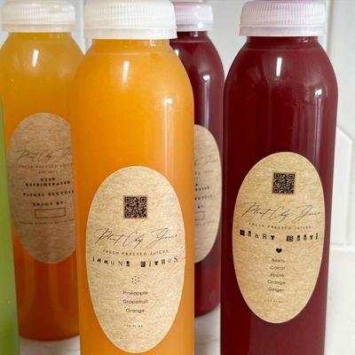 Fresh Pressed Juices -- Immune Citrus & Heart Beet