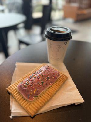 Mixed Berry Pop Tart & Chai Tea Latte