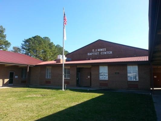 E. J. Hines Baptist Center building was originally constructed for Onslow Academy.