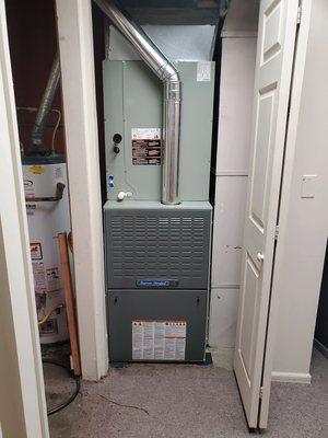 Furnace installation with a coil included!