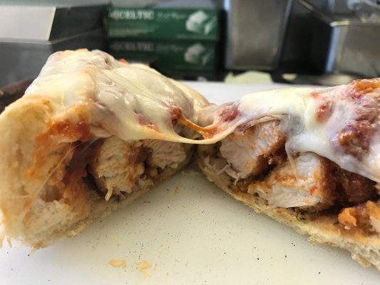 Chicken Parmigiana Sub.