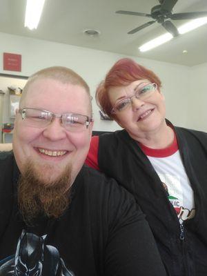 My haircut and the woman who did it, Miss Ann!