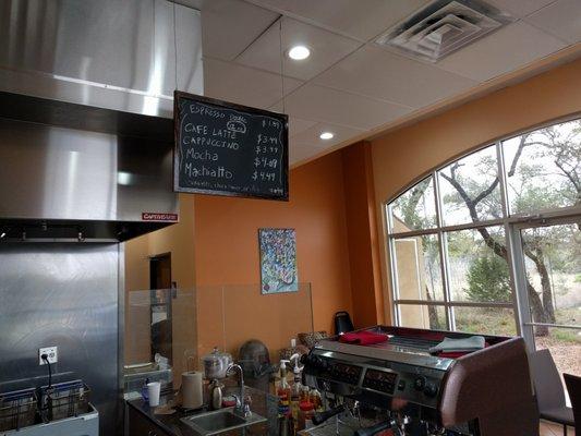 Full coffee bar, including Turkish coffee.