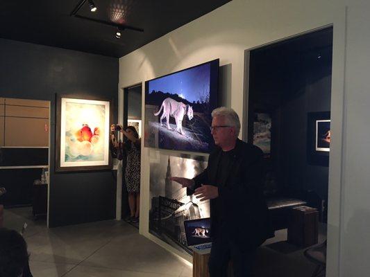 Steve Winter visits National Geographic Fine Art Galleries in La Jolla to discuss Hollywood Cougar P-22