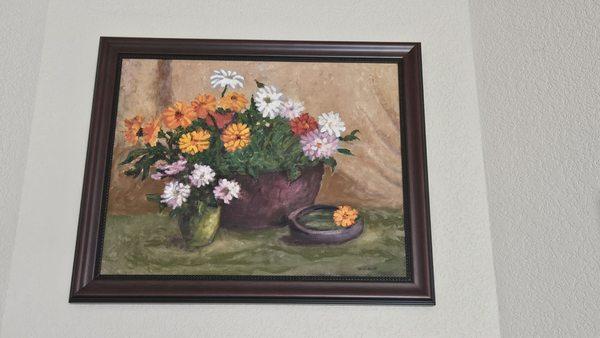 Fred framed this oil painting for me and recommended the perfect style to make it stand out.