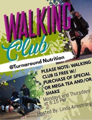 Join us Monday & Thursday at 6:15pm for a nice walk.