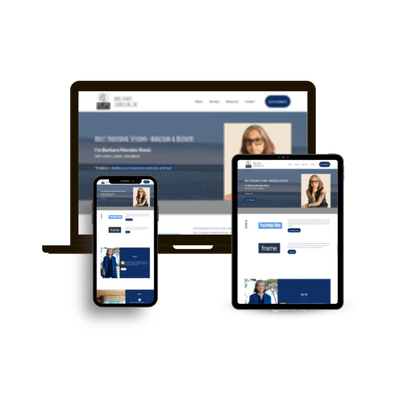 A WordPress website design for a local therapist.
-adapts to mobile
-is interactive with the visitors
-shows the owner's personality