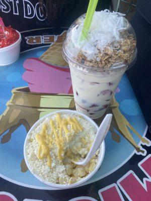 esquites and Fresas con Crema