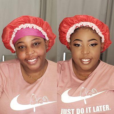 Before & After Full Face Makeup Birthday Photoshoot