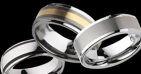 We offer a variety of tungsten carbide ring styles