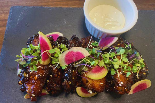 Goji hibiscus glazed wings