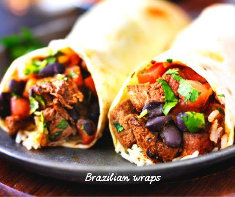 Beef wrap made with top sirloin