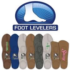 We offer custom orthotics and shoes through foot levelers