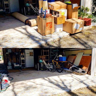 Contact free junk removal  before and after