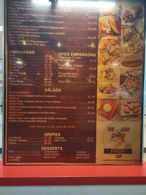 Menu board