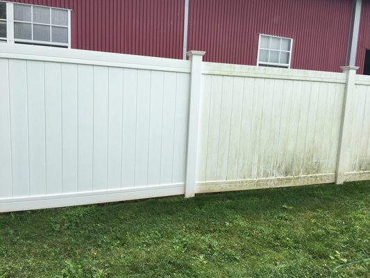 Fence before & after