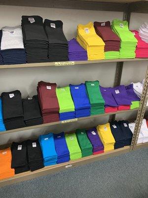 Lots of children's t-shirts