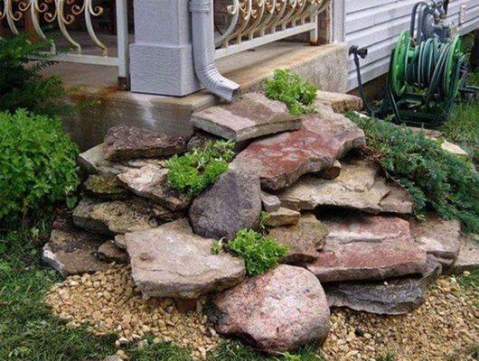 Hatfield's Landscape Allen Texas Stacked Flagstone Drainage