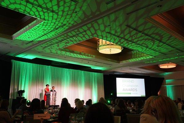 Production of an awards dinner in Los Angeles.