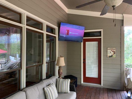 Out door tv installation