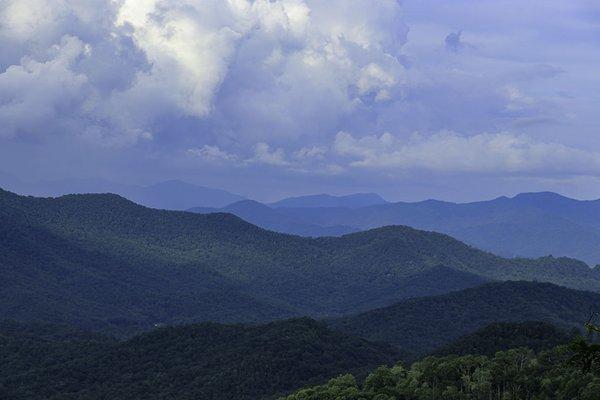 Beautiful views looking down on Franklin NC