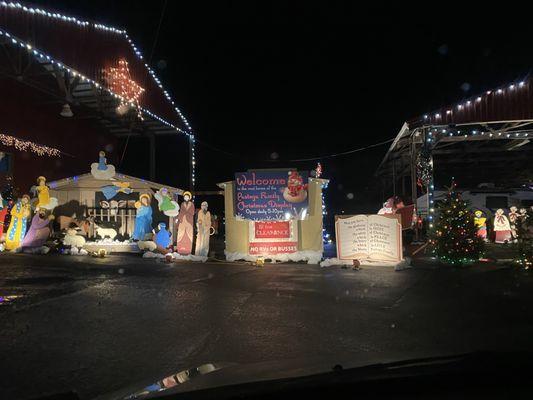 Entrance of Christmas light display