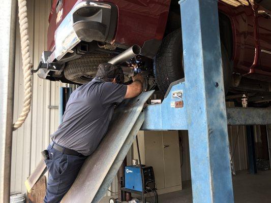 The owner doing more welds.