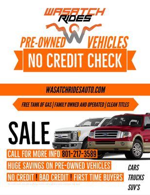 We offer huge saving on vehicles