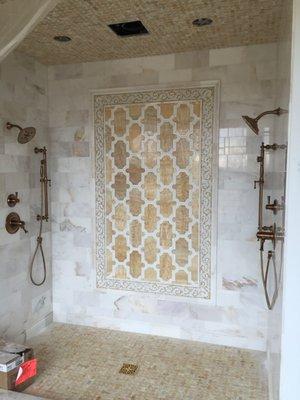 We love this new shower that a client hired us to plumb!