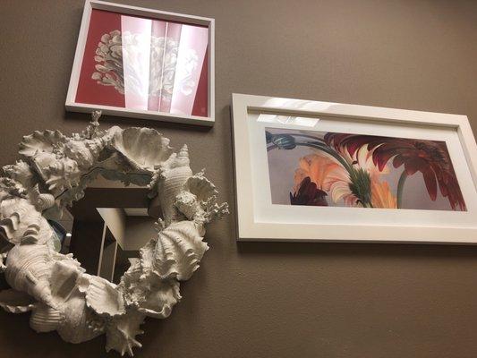 Love how pretty all of the decorations are through the dentist office