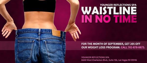 For the month of September, get 20% off our weight loss program.