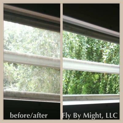 Window cleaning before/after