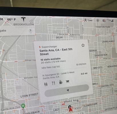 Location address in Tesla Nav