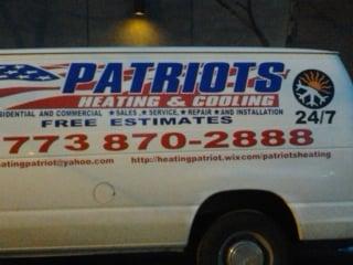 Patriots heating and cooling free estimates call us now!