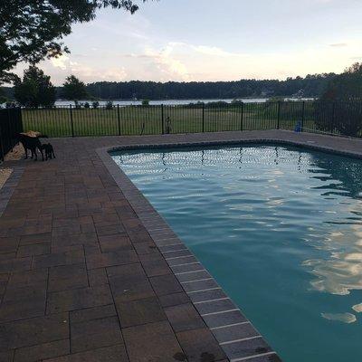 Pool coping and patio remodel