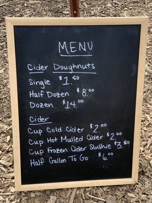 The Hard Presses Cider Company Menu