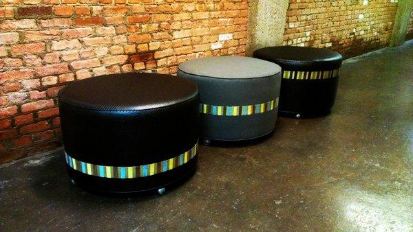 Custom made upholstered furniture to fit your space. Ottomans, chairs, sofas, banquettes and many more items.