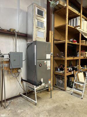 Installed a new five-ton unit to keep the artists cool in their studio.